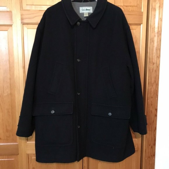 L.L. Bean Other - L.L. Bean 100% Wool Coat Jacket Mens Large Quilted Thinsulate